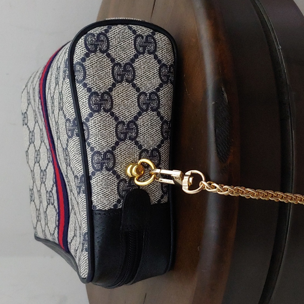 Authentic Vintage Gucci GG Monogram Supreme Web Clutch Fanny Bum Belt Crossbody - Picture 7 of 12